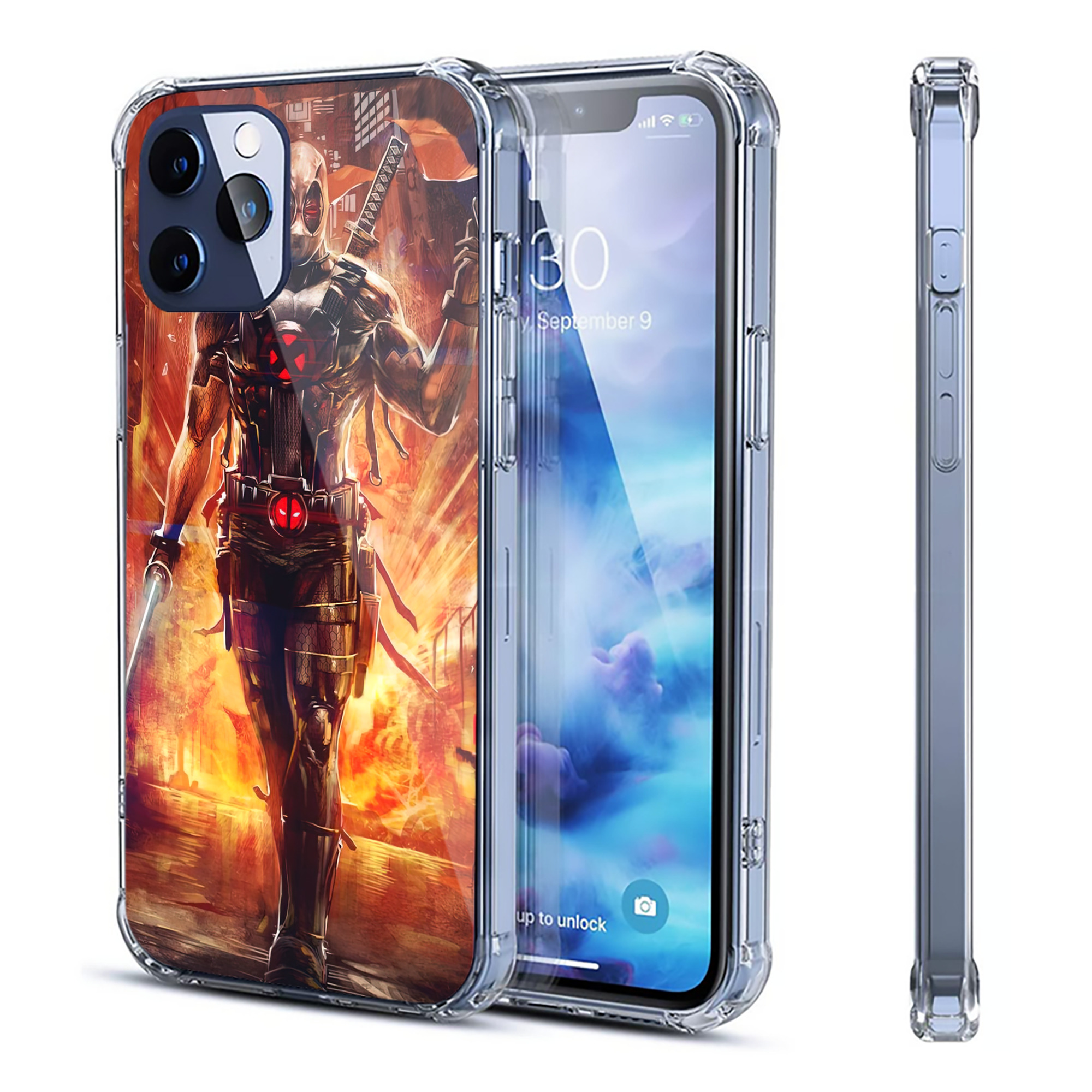 （画像用） Deadpool デッドプール 【iPhone 12シリーズ対応】透明スマホケース（クリアソフトケース）